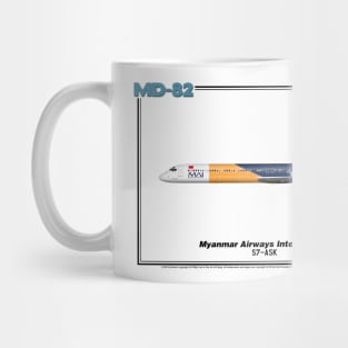 McDonnell Douglas MD-82 - Myanmar Airways International (Art Print) Mug